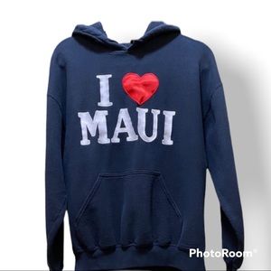 Unisex Size M Gildan black Maui hoodie